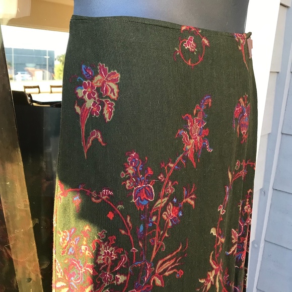 Lauren Ralph Lauren very long wrap skirt paisley, 14 - Picture 2 of 7
